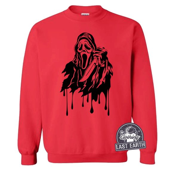 Ghostface Horror Movie Sweatshirt Unisex Sweater Fleece Pullover - Picture 1 of 2